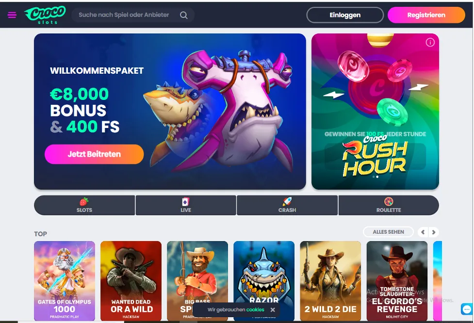 CrocoSlots Bitcoin Casino Boni