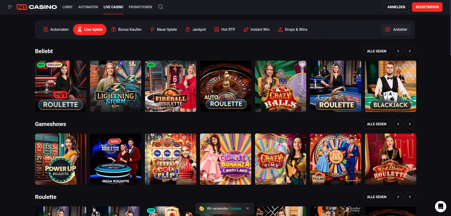 N1 Casino Live Spiele