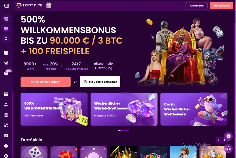 Trust Dice Bitcoin Casino Boni