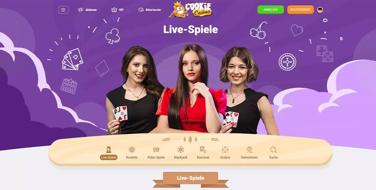 CookieCasino - live games for DE